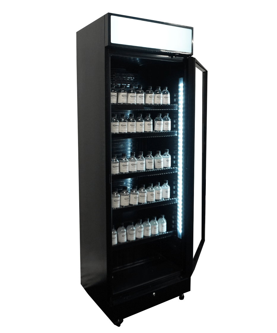 Combisteel Glass Door Refrigerator SVE-450 BLC, 400L, Black with Lightbox 2