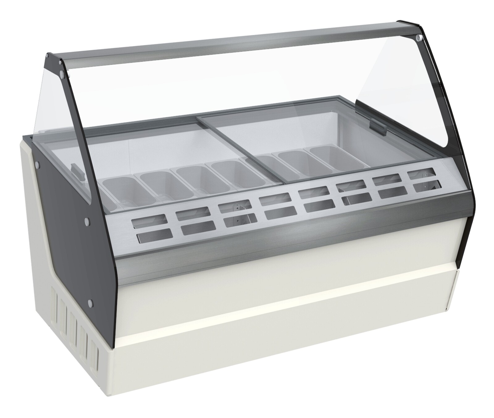 Combisteel Hawai Ice Cream Display 16x5L, Mobile, LED Lighting 1