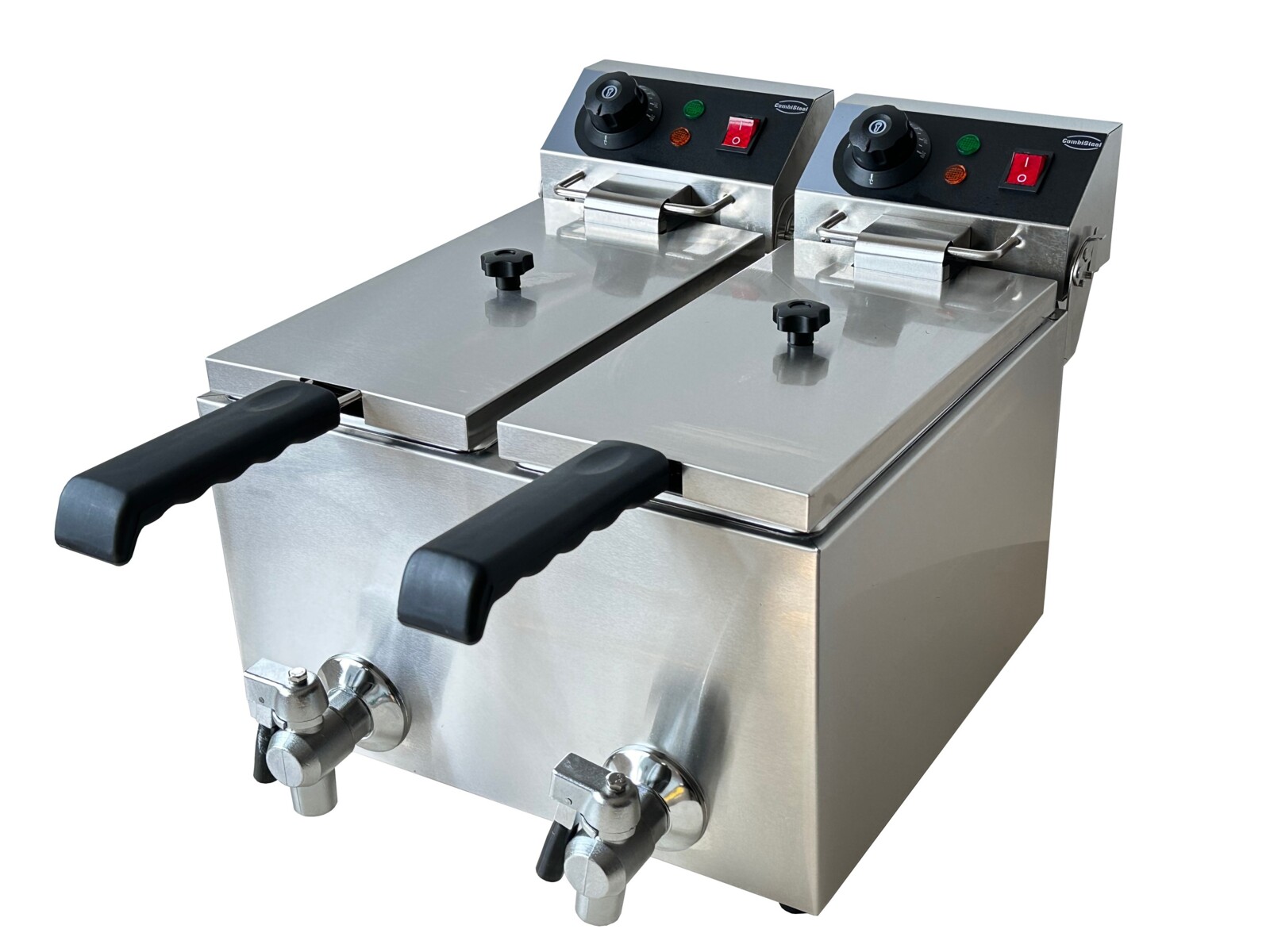 Combisteel Electric Counter Fryer 2x4L, Dual Zone, 4kW Tabletop 4