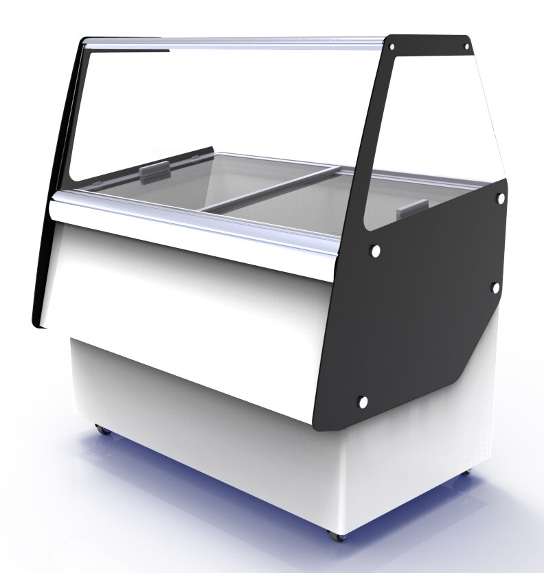 Combisteel Ibiza Ice Cream Display 8x5L, Mobile Freezer with LED 3