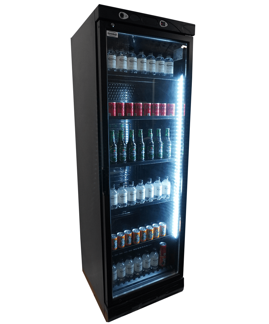 Combisteel Glass Door Refrigerator 382L Black, Static Cooling 5