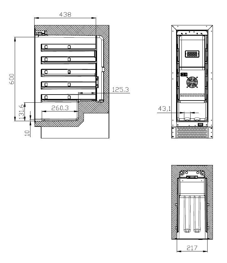 Combisteel Wine Cooler 50L Single Zone, 20 Bottles, LED Display 4