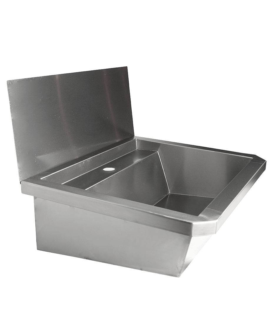 Combisteel Stainless Steel Wash Basin 600mm with Splash Shield 5