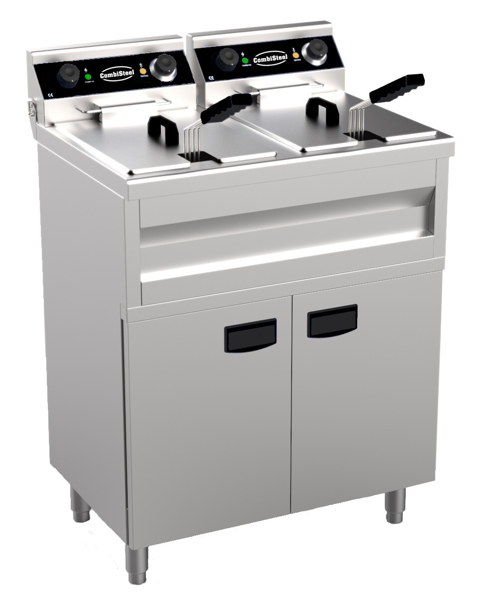 Combisteel Electric Fryer 2x9L, Dual Tank, 6.6kW Freestanding 1