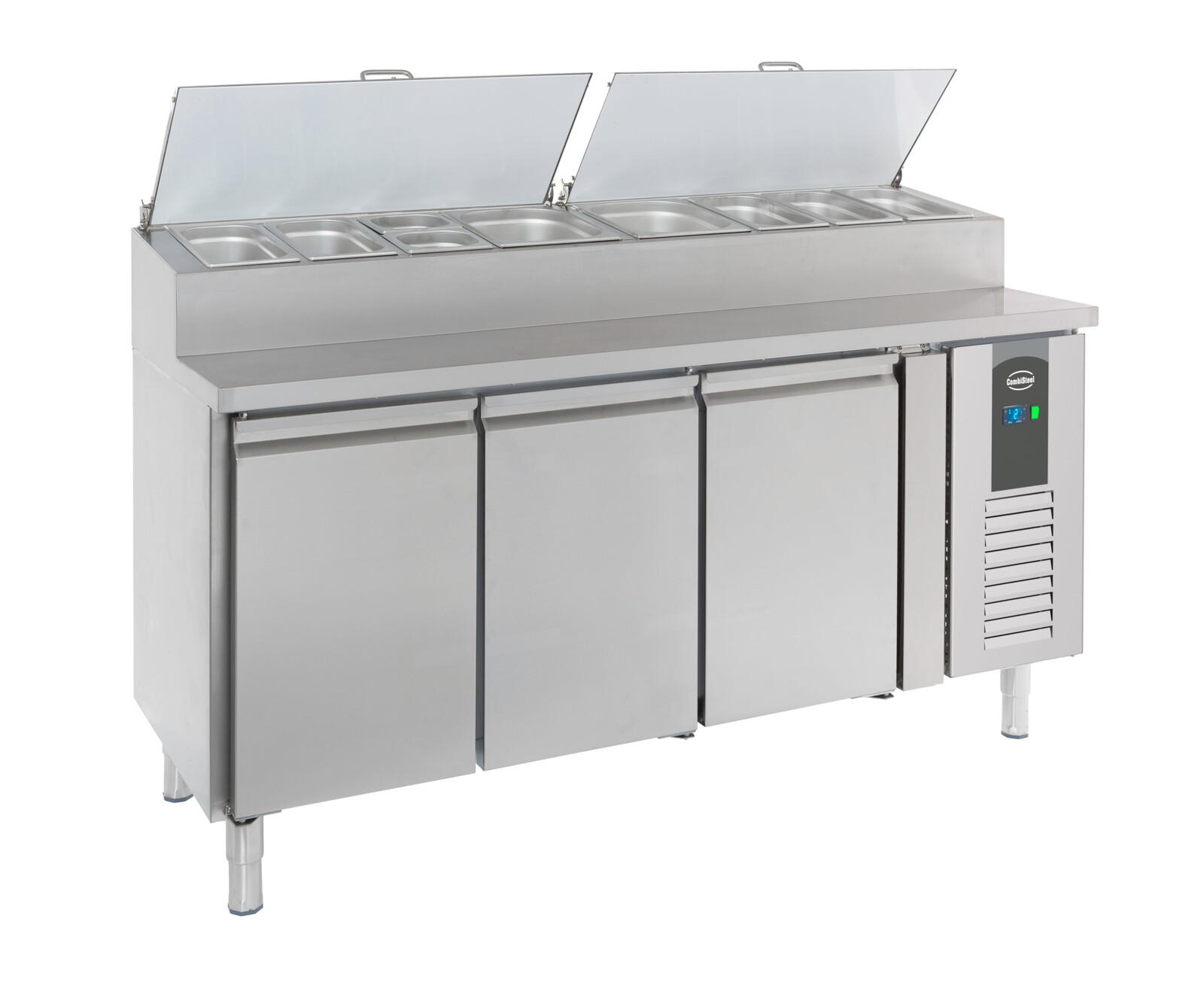 Combisteel Saladette 3 Door Refrigerated Prep Table, 8x1/3 GN 2
