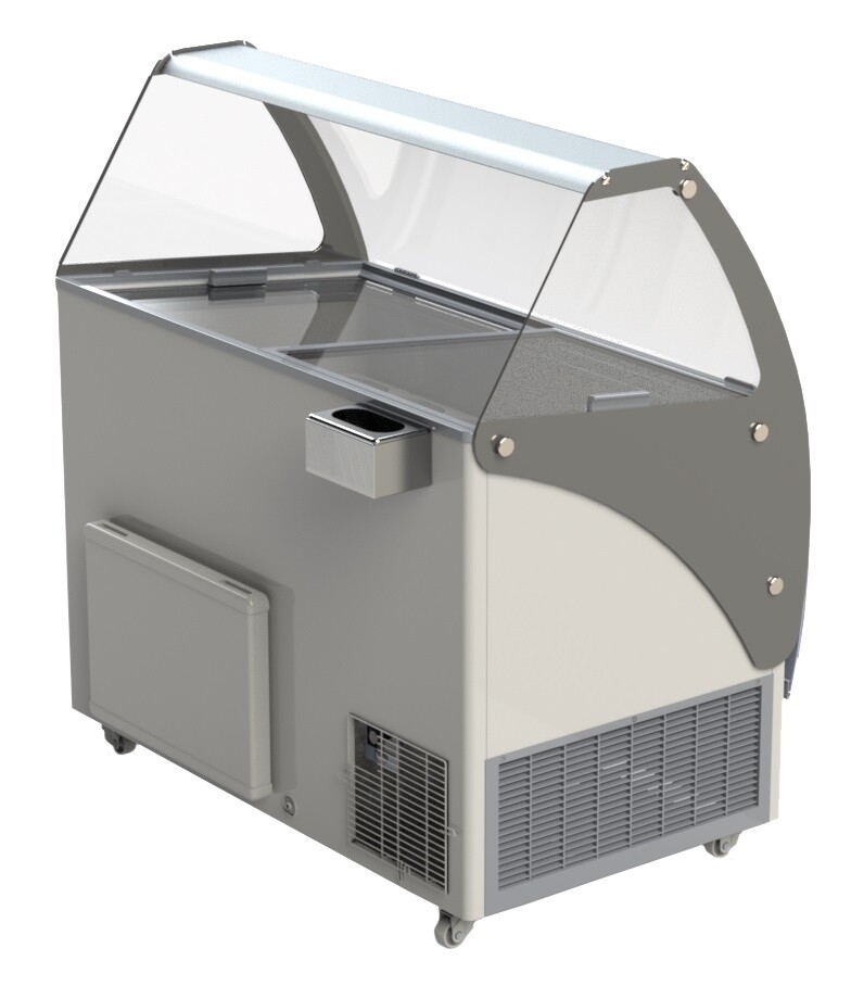 Combisteel Ice Cream Display Curacao 10x5 Ltr, Mobile Static Cooling 2