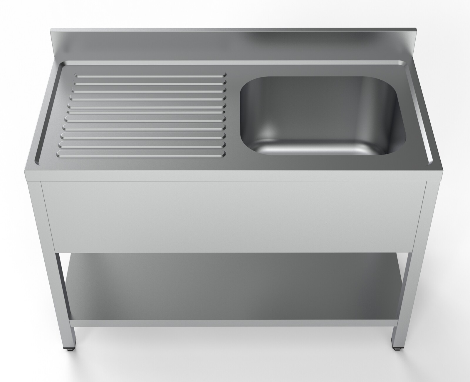 Combisteel 1200mm Sink Unit with Right Shelf, Stainless Steel 2