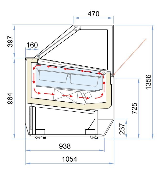 ISA Millennium 16 Ice Cream Display Case, 870L Capacity, LED Lighting 4