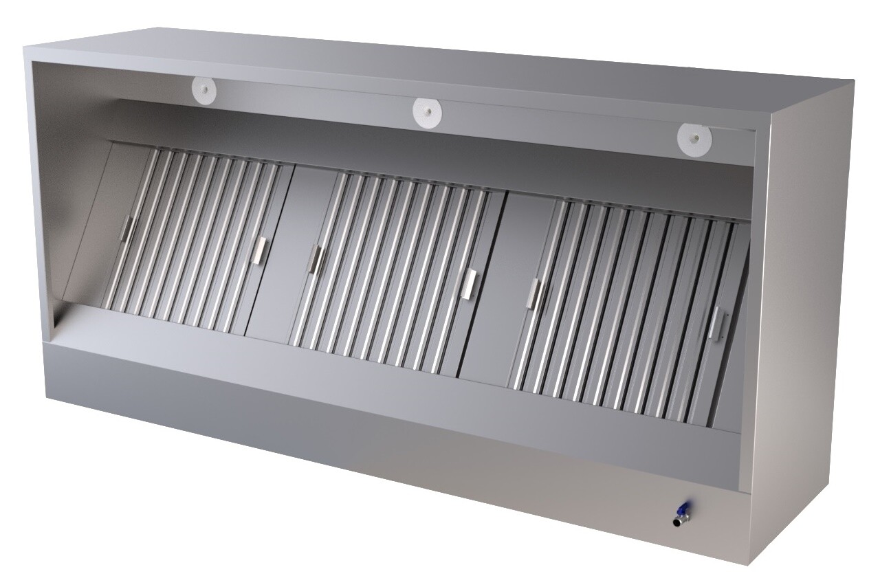 Combisteel Wall-Mounted Hood Box 950mm Deep, 2000mm Wide 2