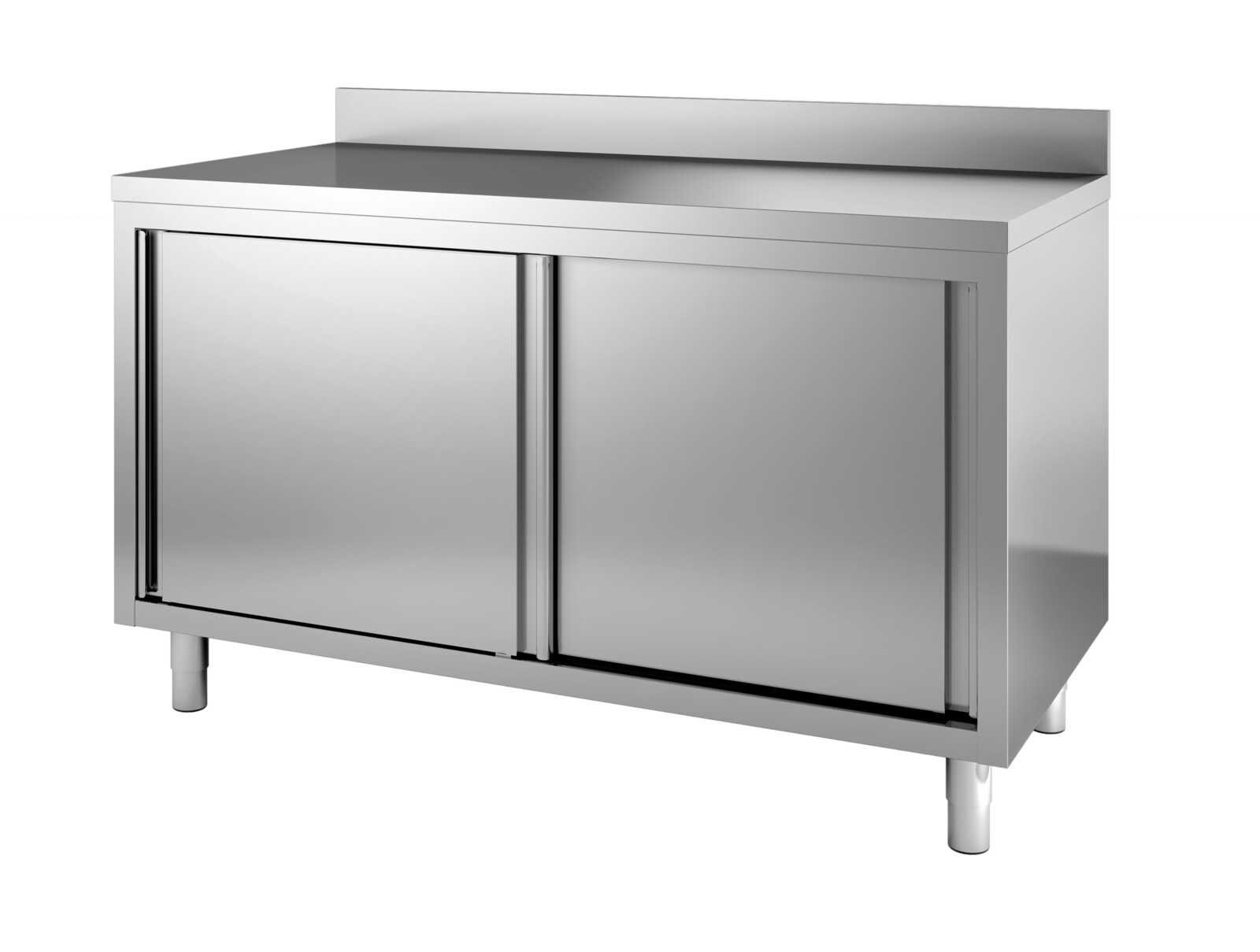 Combisteel Stainless Steel Worktable 1200x700mm with Sliding Doors 1