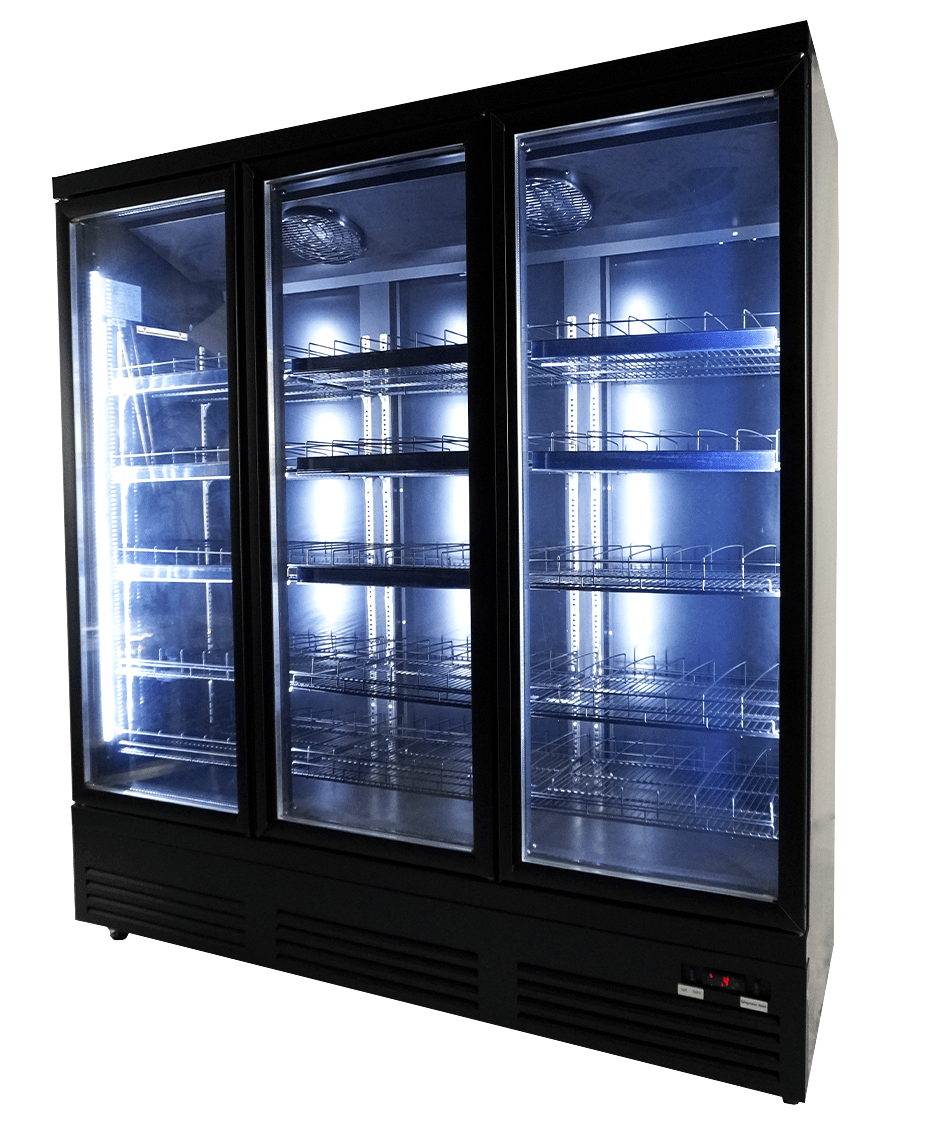 Combisteel Triple Glass Door Refrigerator 1600L Black CEB-1600R BL 4