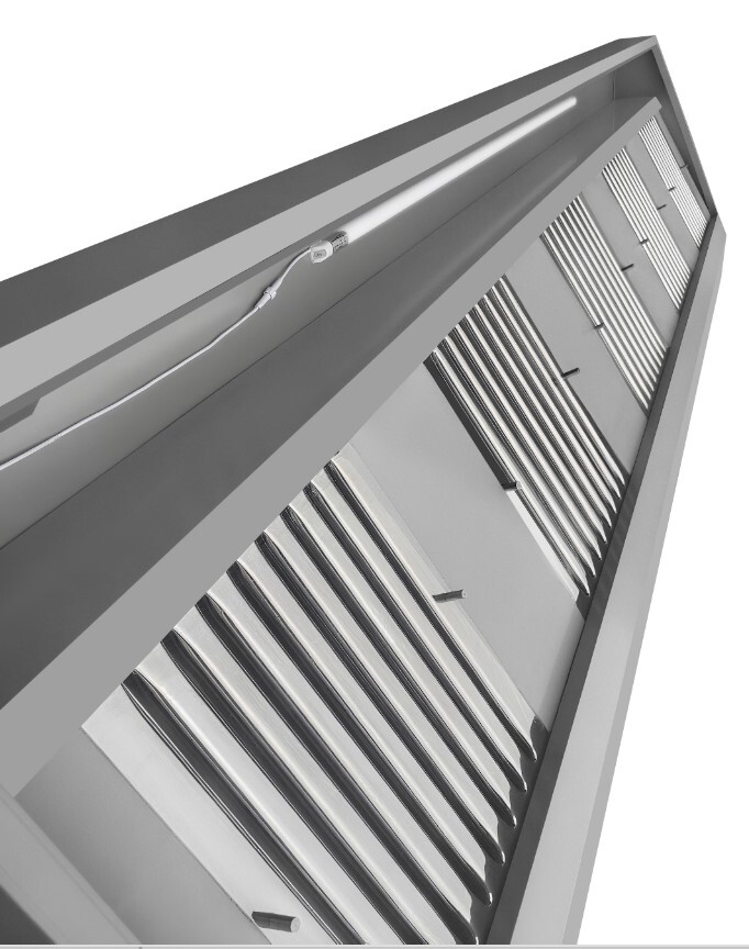 Combisteel Wall-Mounted Hood 3000mm, 3000 m³/h Extraction 4