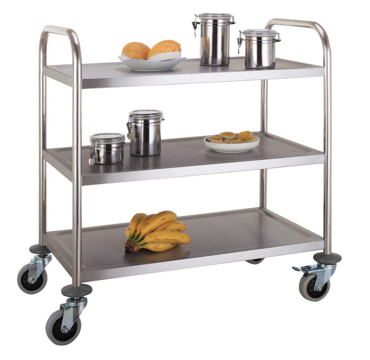 Combisteel 3-Shelf Trolley 860x540mm, 50kg Per Shelf Capacity 2