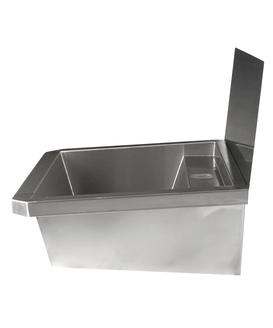Combisteel Stainless Steel Wash Basin 600mm with Splash Shield 3