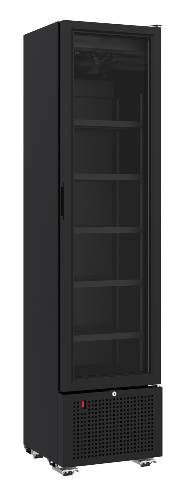 Combisteel Single Glass Door Refrigerator 221L Black 1