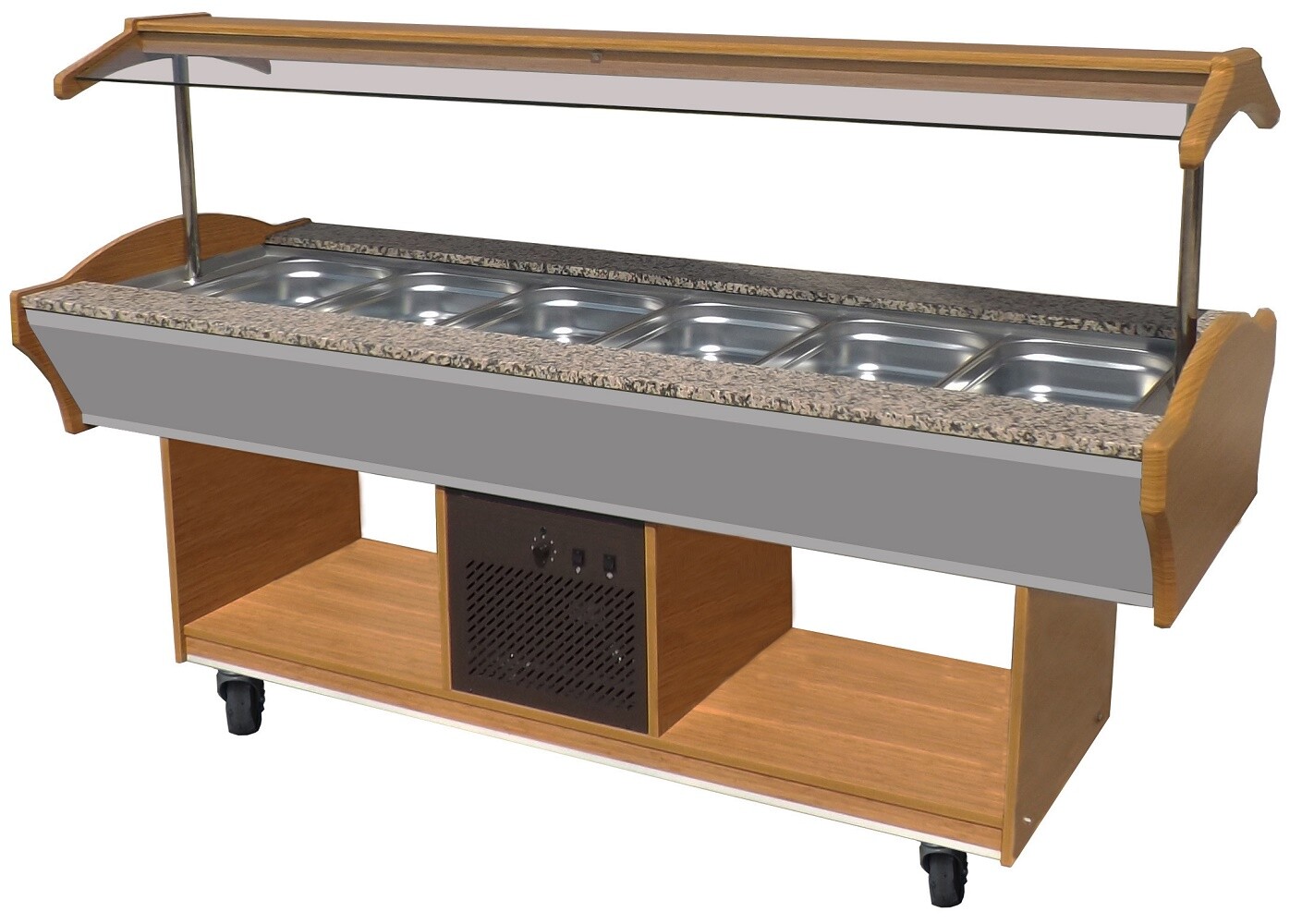 Combisteel Refrigerated Buffet GN 6/1, Mobile 2200mm LED 1