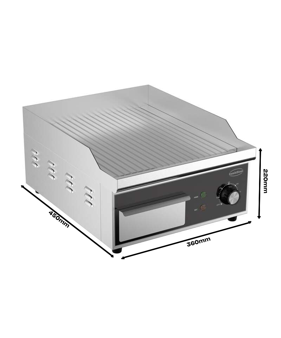 Combisteel Electric Fry Top Grooved, 2kW Tabletop 4