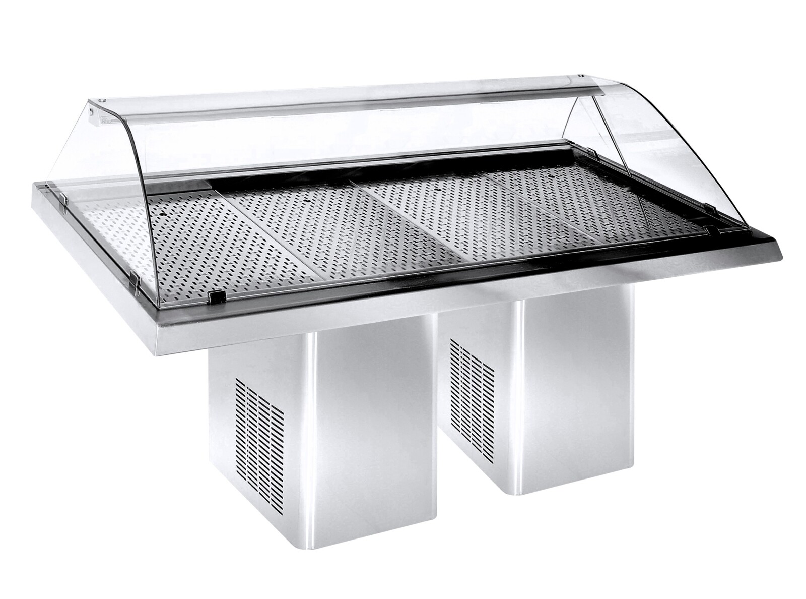 Combisteel Refrigerated Fish Display 2.3m, Mobile Curved Glass 1