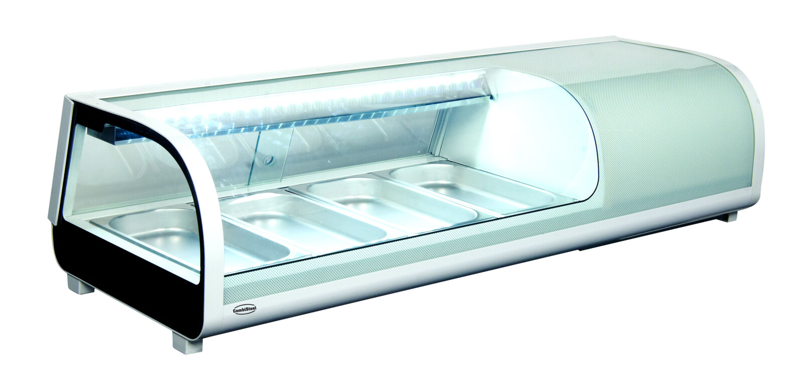 Combisteel Sushi Display 42L, Curved Glass, LED Lighting 1