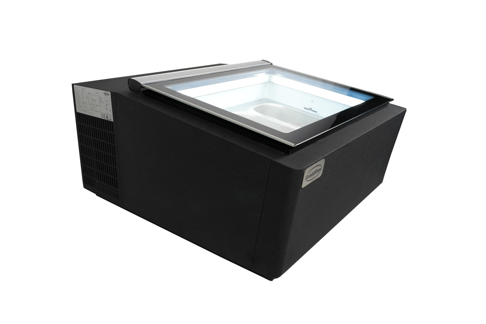 Combisteel Countertop Ice Cream Display Black, 3x5L Capacity 4