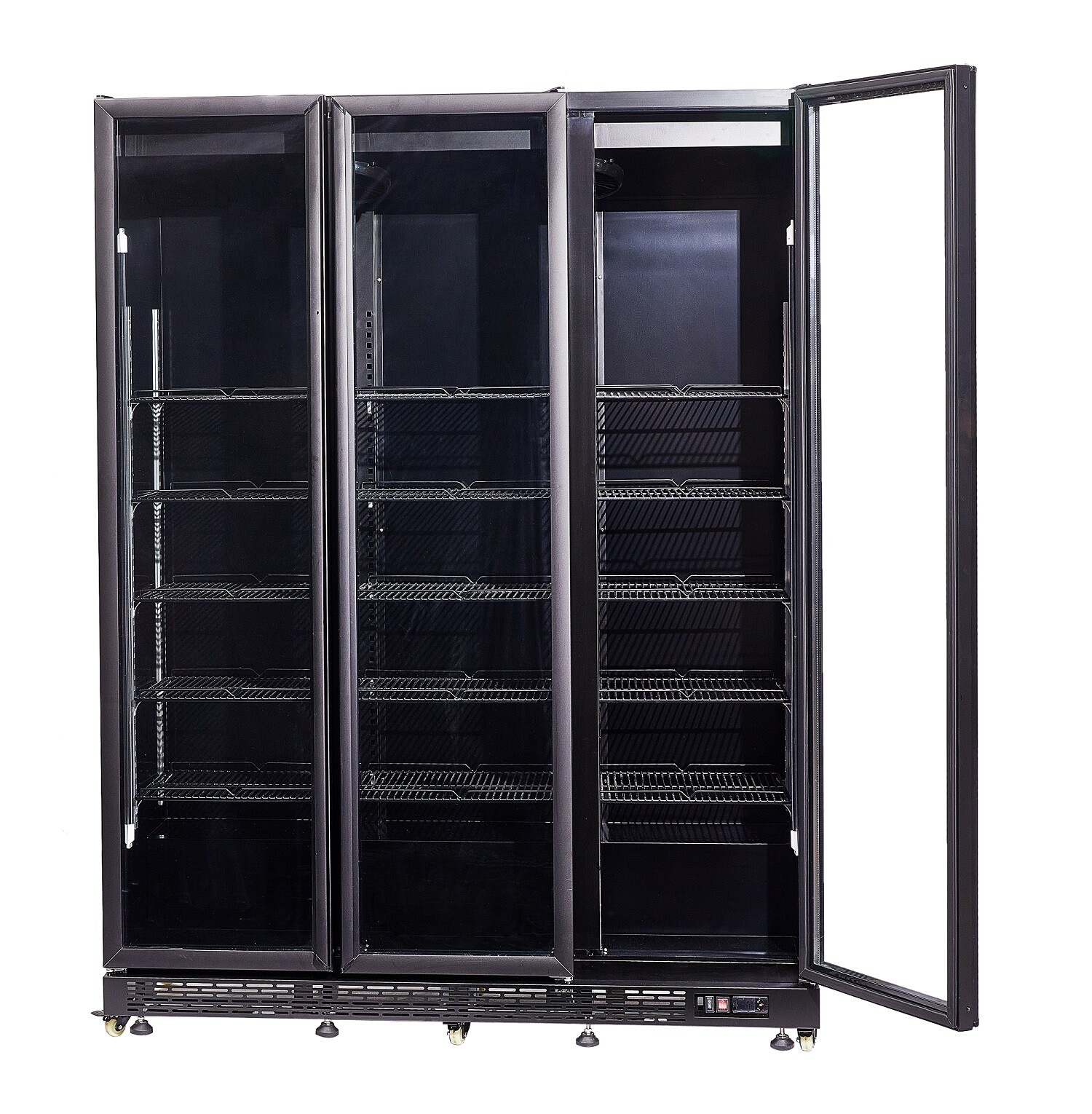 Combisteel 3 Glass Door Refrigerator 1200L Black, Digital Display 4