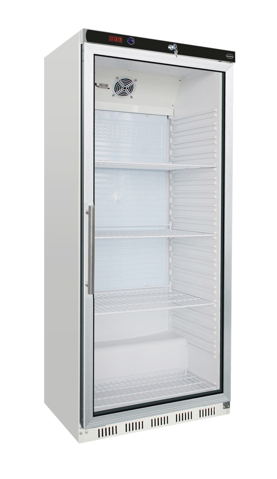 Combisteel HR600 Single Glass Door Refrigerator, 570L, White Steel 1