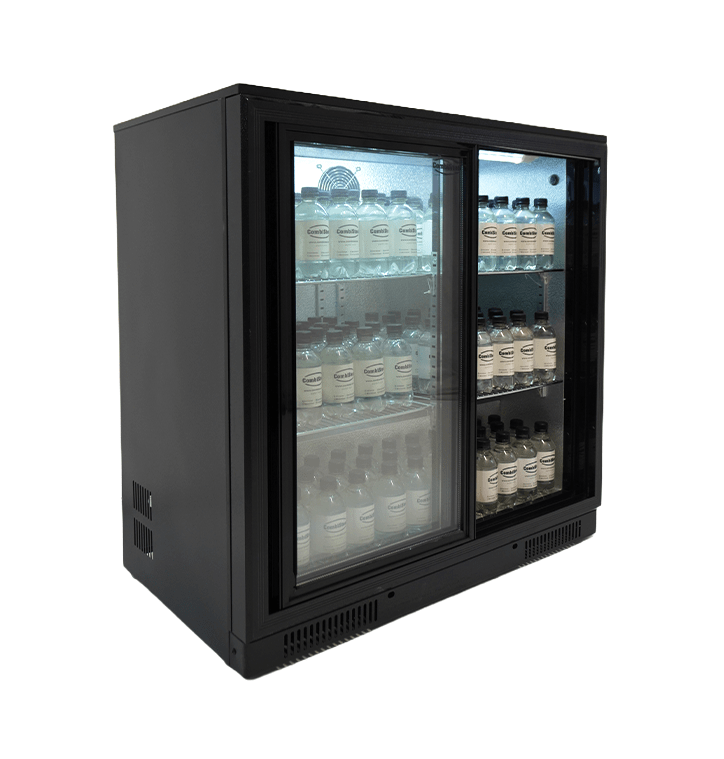 Combisteel Backbar Cooler Black 2 Sliding Doors, 198L, Ventilated 3