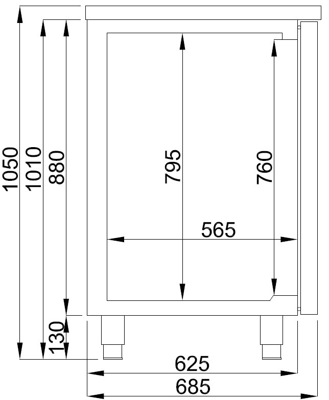 Combisteel Beer Counter 2 Door, 1550mm, Stainless Steel Refrigeration 2