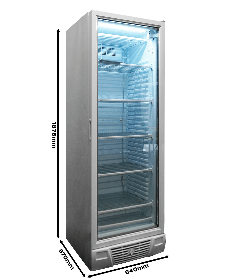 Combisteel Glass Door Freezer 382L, Static Cooling, LED Display 3