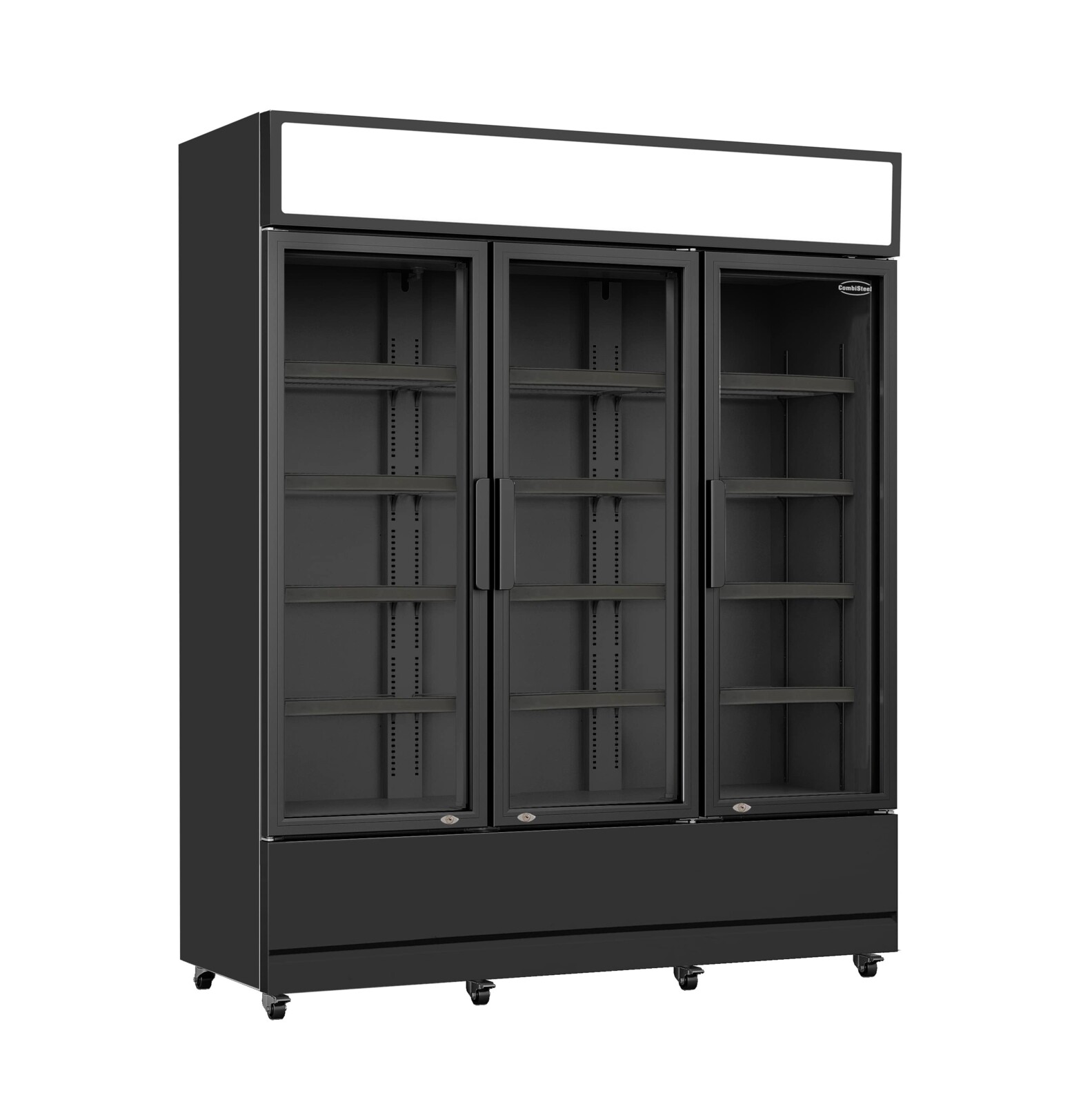 Combisteel 3 Glass Door Refrigerator FCU-1200 BL, 1065L Black 1