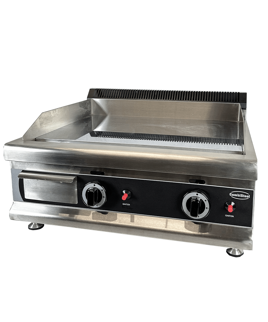 Combisteel Gas Fry Top Chrome 650mm, 6kW Propane Griddle 4