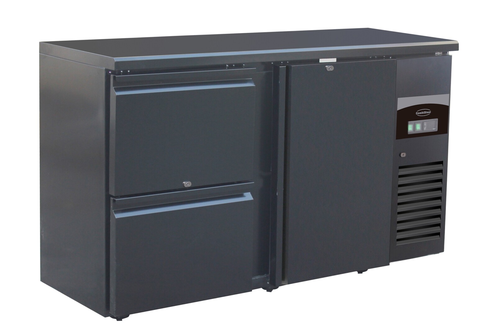 Combisteel Black Bar Cooler 1 Door 2 Drawers, 350L Capacity 1
