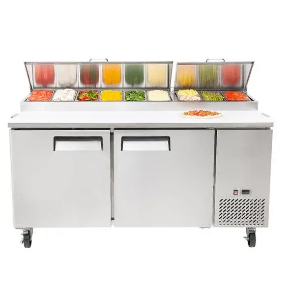 Atosa MPF8202GR Pizza Prep Salad Fridge 1700mm 566L Capacity 1
