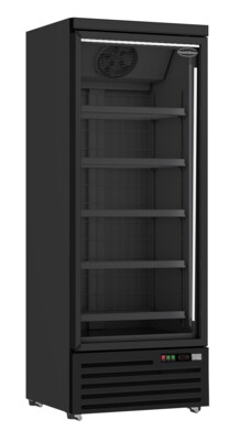 Combisteel Single Glass Door Freezer 600L Black JDE-600F BL