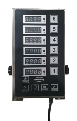 Combisteel Digital Kitchen Timer 6 Channels DKT-6, Stainless Steel