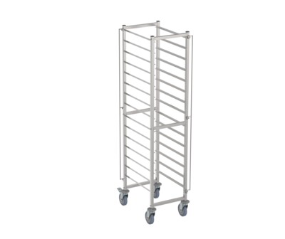 Combisteel Clearing Trolley 2/1GN, 12 Guide Pairs, Flat-Packed