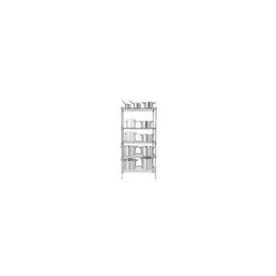 Atlas Complete Chrome Shelf Set A - 4 Shelves W910 x D455 x H1800mm