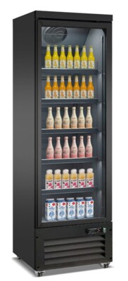 Combisteel Single Door Glass Refrigerator 450L Black CEB-500R BL