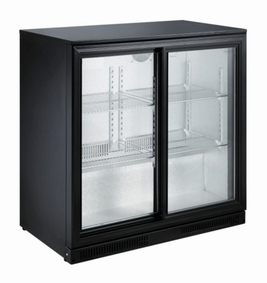 Combisteel Backbar Cooler Black 2 Sliding Doors, 198L, Ventilated