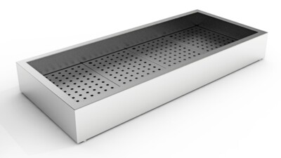 Crushed Ice Bin 4/1 GN, 1362mm Width, Stainless Steel