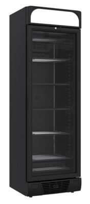 Combisteel Glass Door Freezer 382L, Black Display Freezer with LED