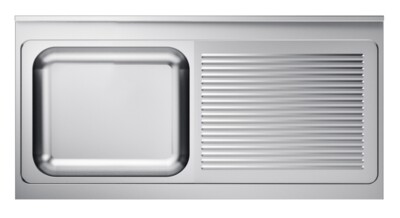 Tabletop Sink Unit 1400x700mm, Single Bowl Left Position