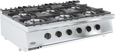 Combisteel Base 700 Gas Range 6 Burner, 39 kW, Tabletop