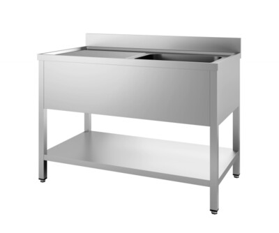Combisteel Sink Unit Shelf 2000x600mm, Right Position, Flat Pack