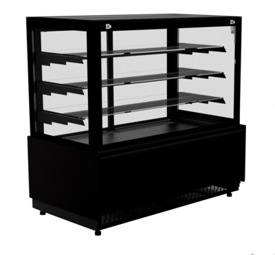 Combisteel Cold Display Nero 1.4m, LED Lighting, Ventilated Cooling