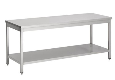 Combisteel Stainless Steel Work Table 800x700mm Bottom Shelf