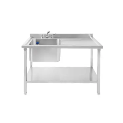 Atlas SBRD1200 Single Bowl Sink with Right Drain 1200mm