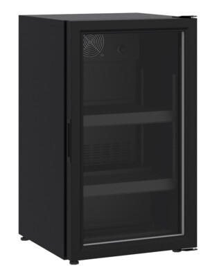 Combisteel Glass Door Countertop Refrigerator 136L Black