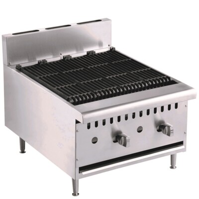 Combisteel Gas Lava Stone Grill 2 Burner, 18 kW, Countertop