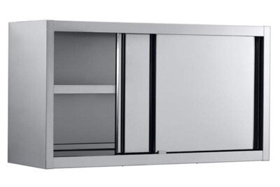 Combisteel Wall Cupboard Sliding Doors 1600mm, Stainless Steel